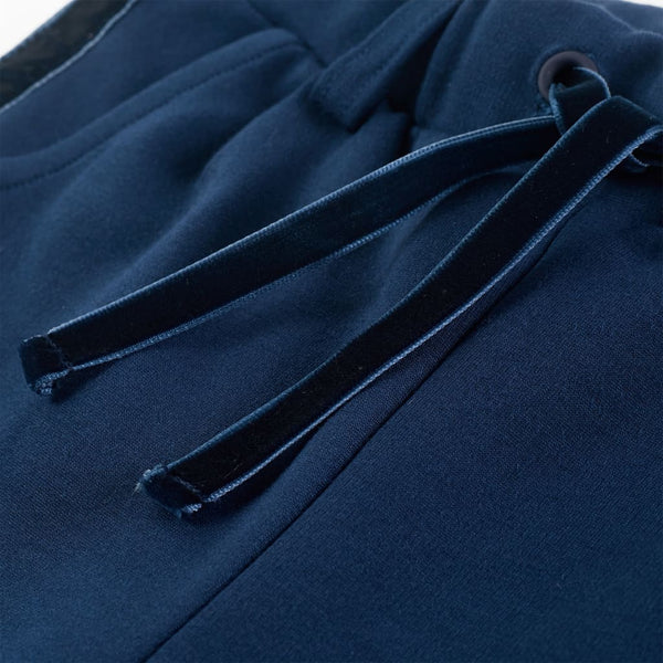 Kinderhose mit Schwarzen Zierleisten Marineblau 128