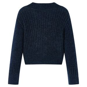 Kinder-Strickjacke Marineblau 116