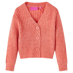 Gilet en tricot pour enfant Rose moyen 140