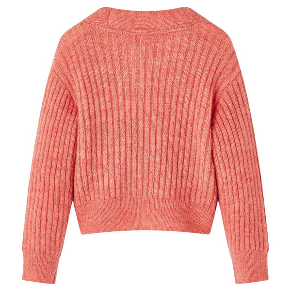 Gilet en tricot pour enfant Rose moyen 140