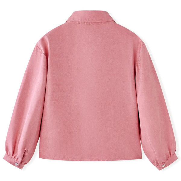 Kinderbluse mit Laternenärmeln Altrosa 92