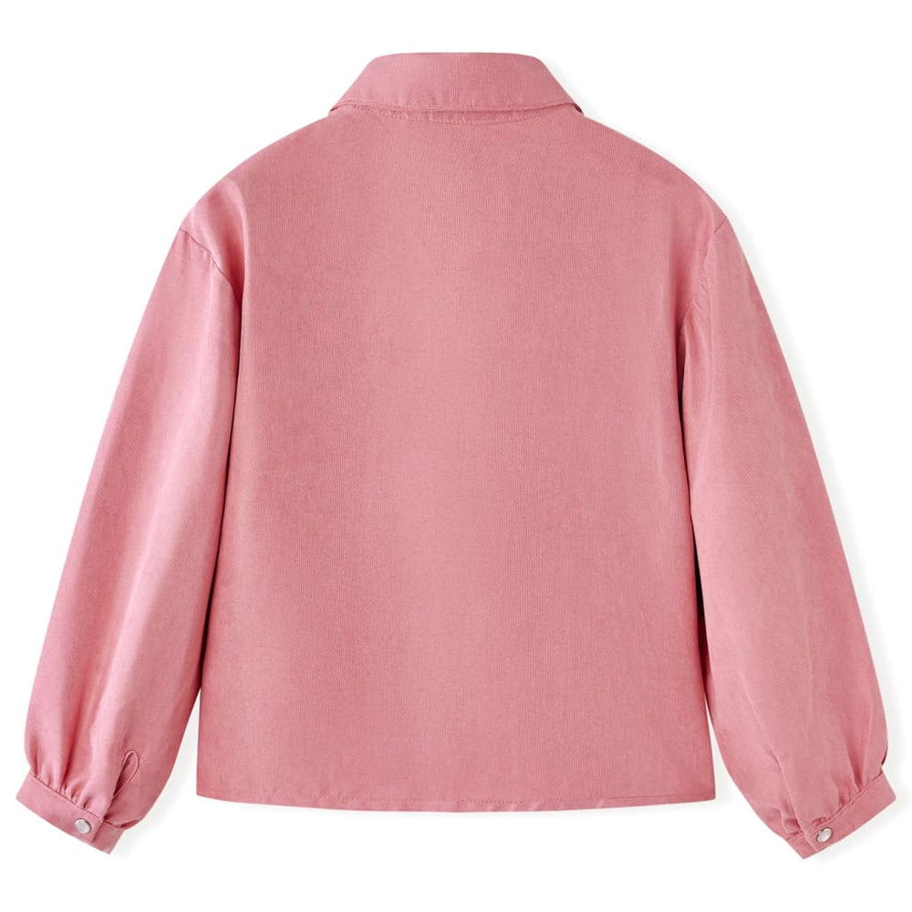 Kinderbluse mit Laternenärmeln Altrosa 104