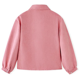 Kinderbluse mit Laternenärmeln Altrosa 104