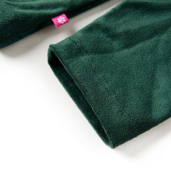 Kinderbluse mit Rüschen Dunkelgrün 128