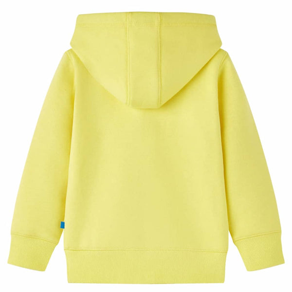 Sweat-shirt à capuche zippé enfant jaune clair 92