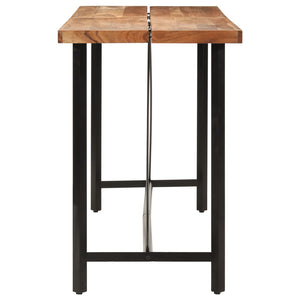 Akazie Bartisch 180 cm mit Eisengestell