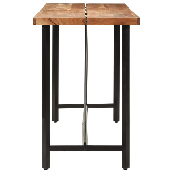 Akazie Bartisch 180 cm mit Eisengestell