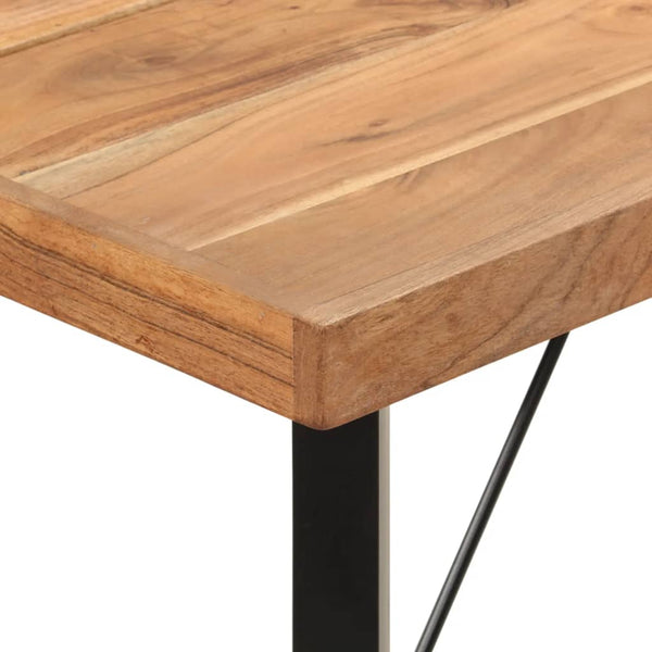Akazie Bartisch 180 cm mit Eisengestell