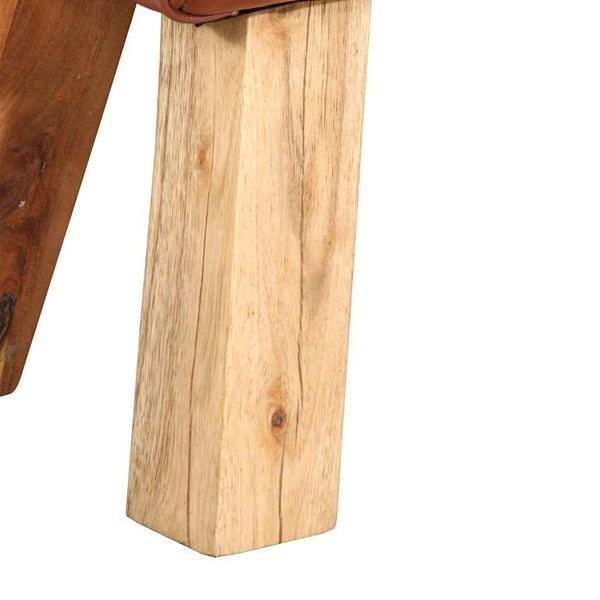 Turnbock Bank Braun Echtleder 110 cm