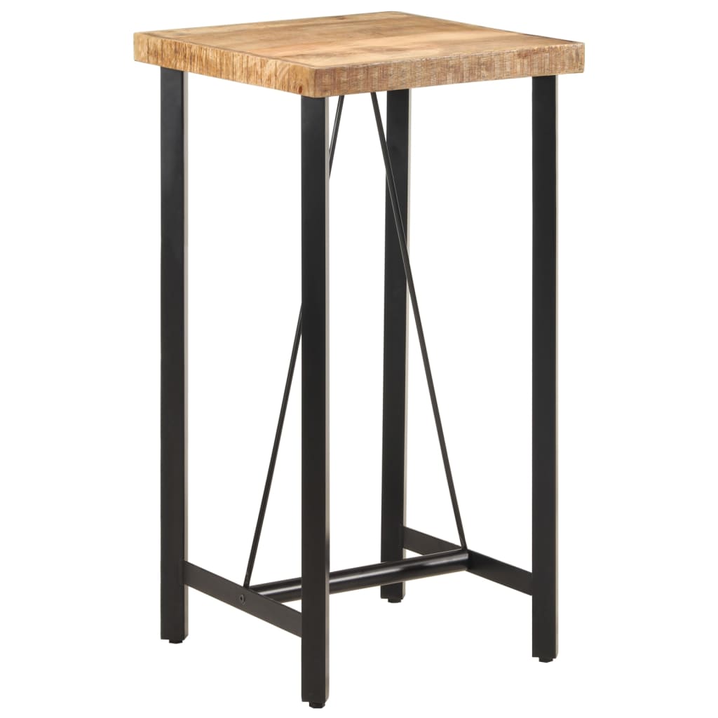 Bartisch Mango Massivholz & Eisen 55x55 cm