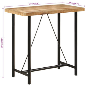 Massivholz Bartisch Mango & Eisen 110cm