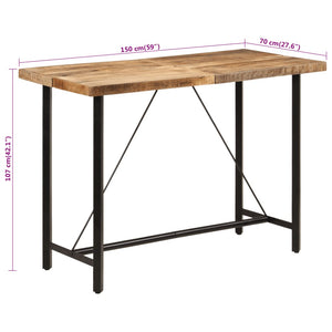Bartisch Mango Massivholz & Eisen 150cm