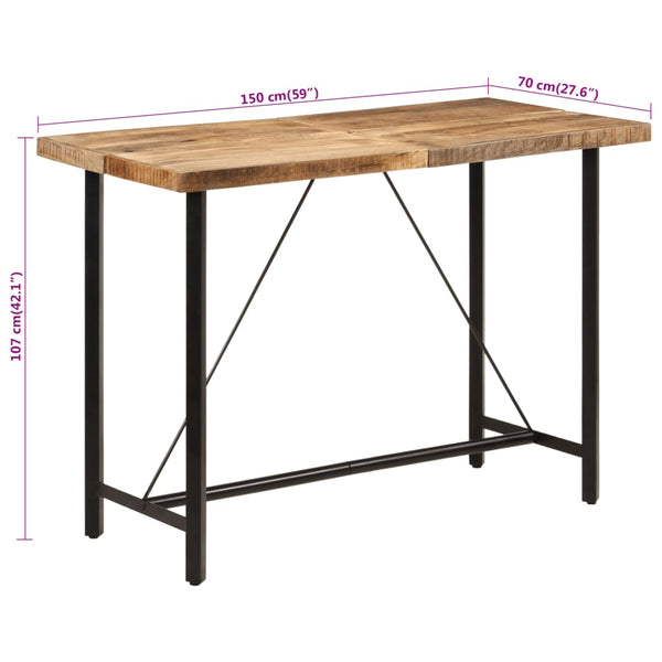 Bartisch Mango Massivholz & Eisen 150cm