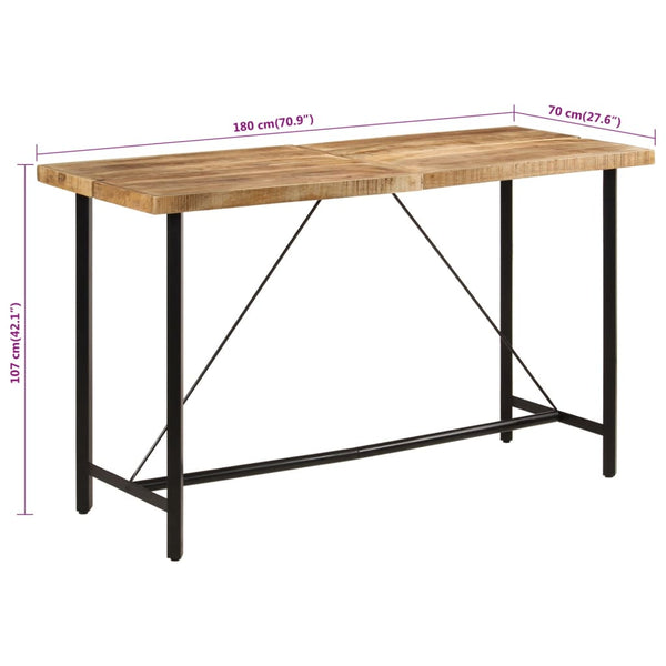 Bartisch Mango Massivholz & Eisen 180cm