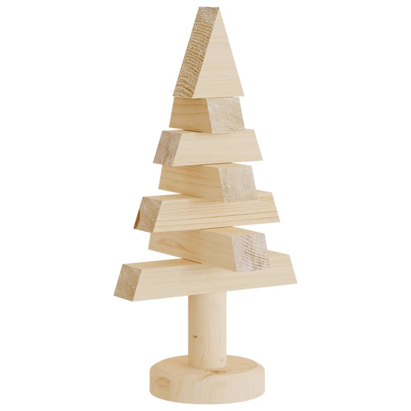 2er Set Deko-Weihnachtsbäume aus Kiefernholz