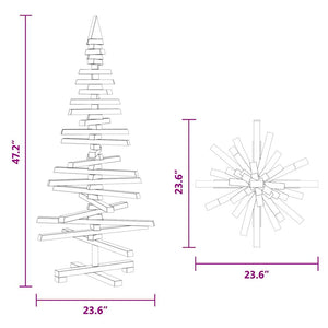Holz Weihnachtsbaum 120cm Kiefer Massiv