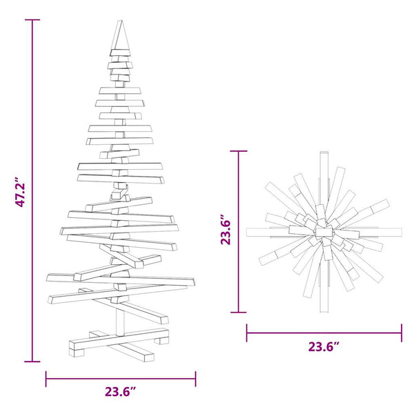 Holz Weihnachtsbaum 120cm Kiefer Massiv