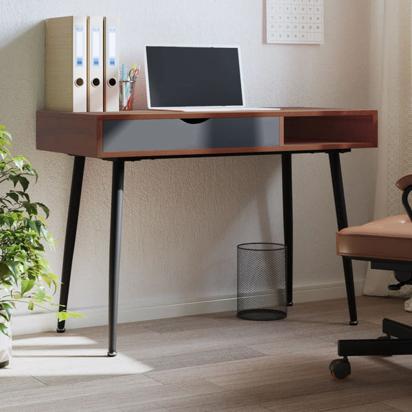 Computertisch Braun mit Schublade 110x50 cm