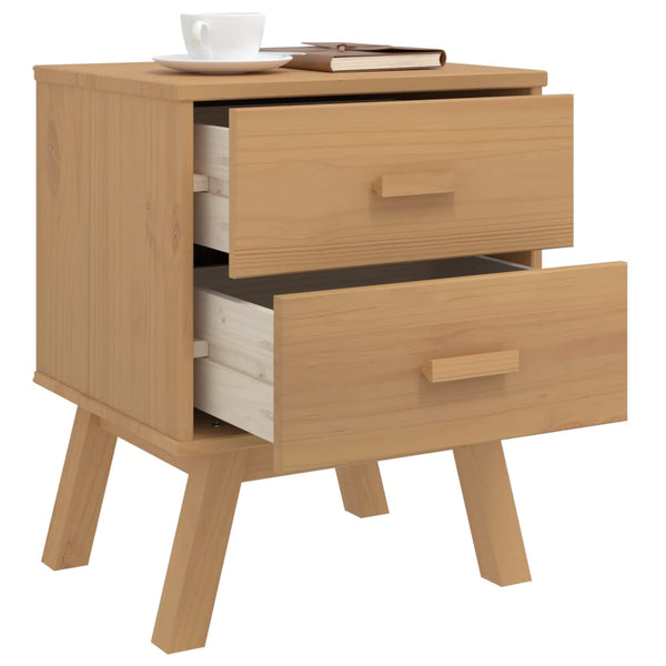 Nachttisch Kiefer Massivholz Braun