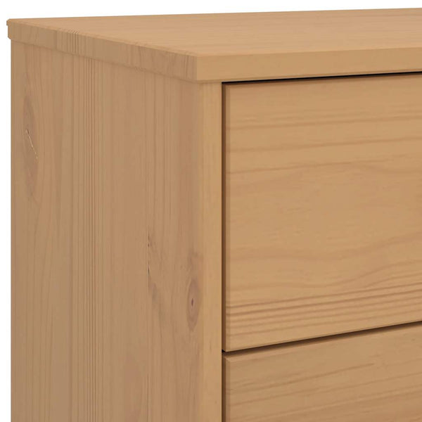 Nachttisch Kiefer Massivholz Braun
