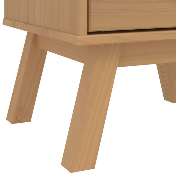Nachttisch Kiefer Massivholz Braun