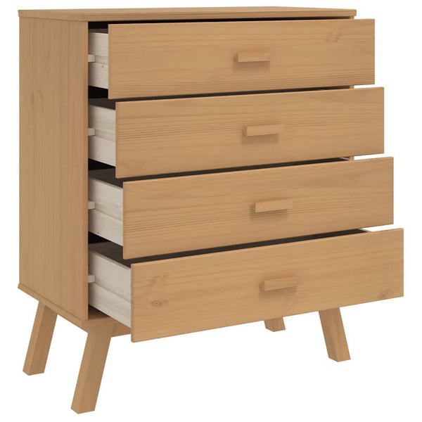 Brauner Kiefer Schubladenschrank
