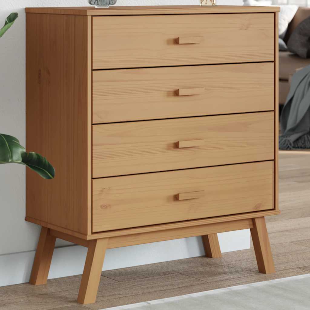 Brauner Kiefer Schubladenschrank