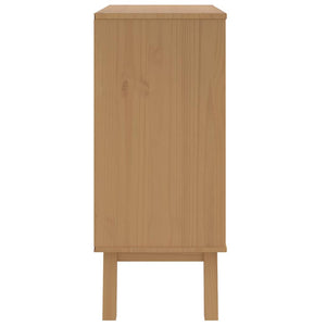 Schubladenschrank OLDEN Kiefer Massivholz Weiß/Braun