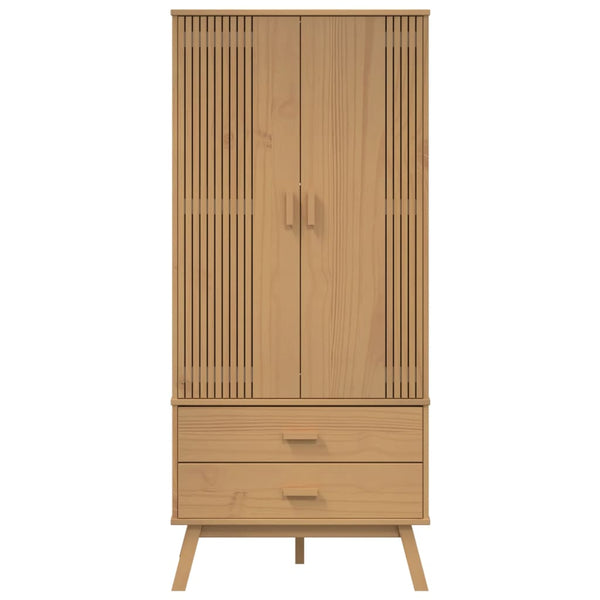 Kleiderschrank Kiefer Massivholz Braun 172cm