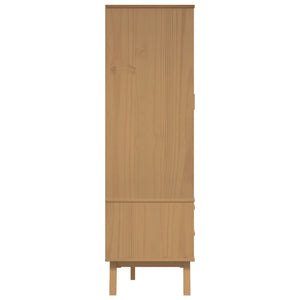 Kleiderschrank Kiefer Massivholz Weiß Braun 172cm