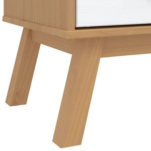 Kleiderschrank Kiefer Massivholz Weiß Braun 172cm