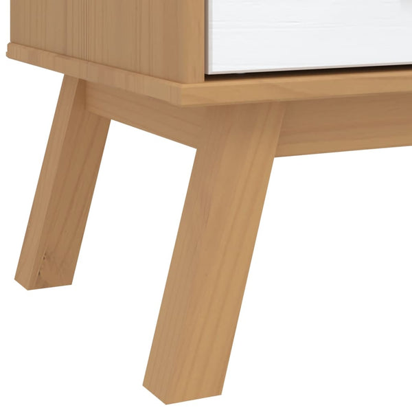 Kleiderschrank Kiefer Massivholz Weiß Braun 172cm