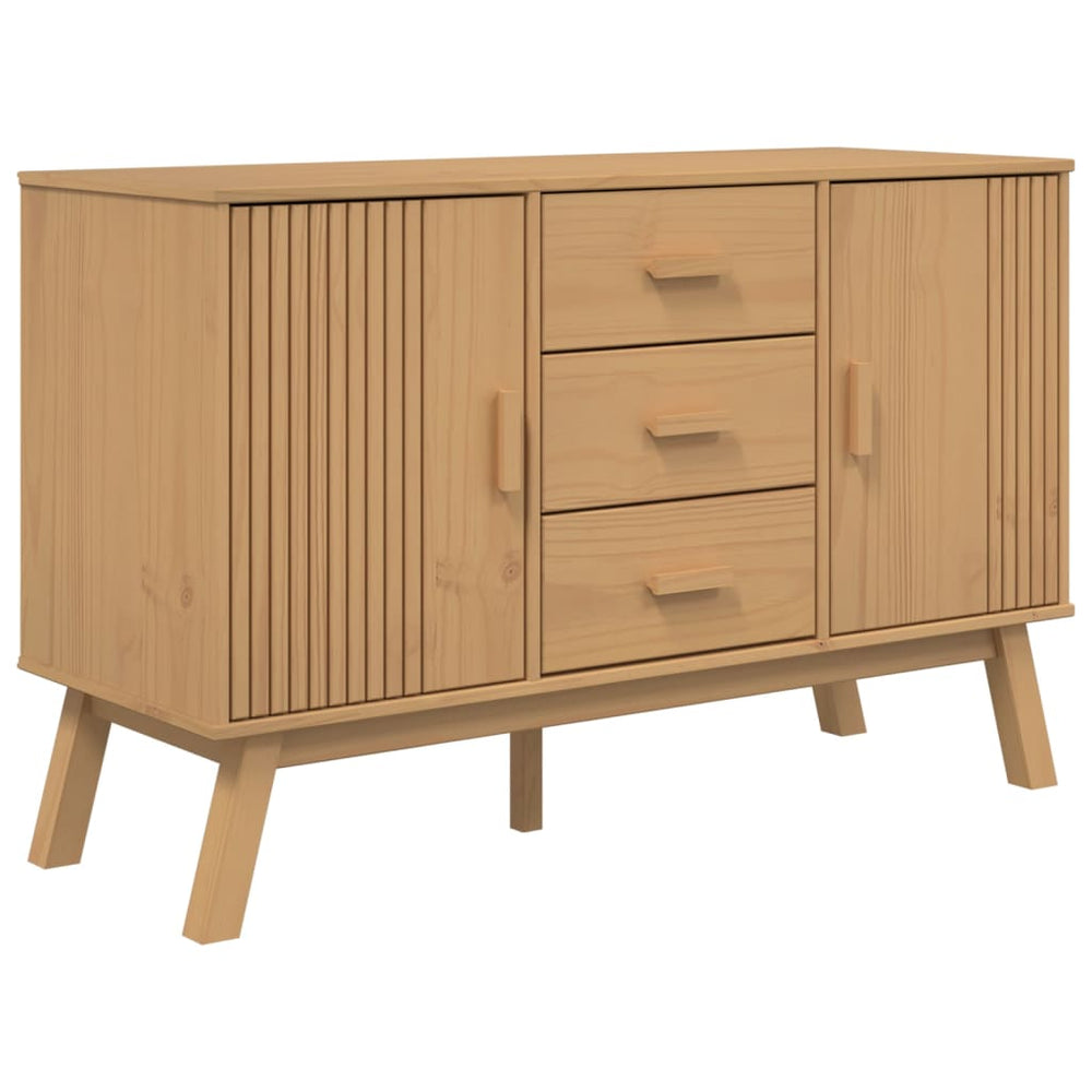 vidaXL Sideboard OLDEN Brown 114x43x73.5 cm Solid Pine Wood