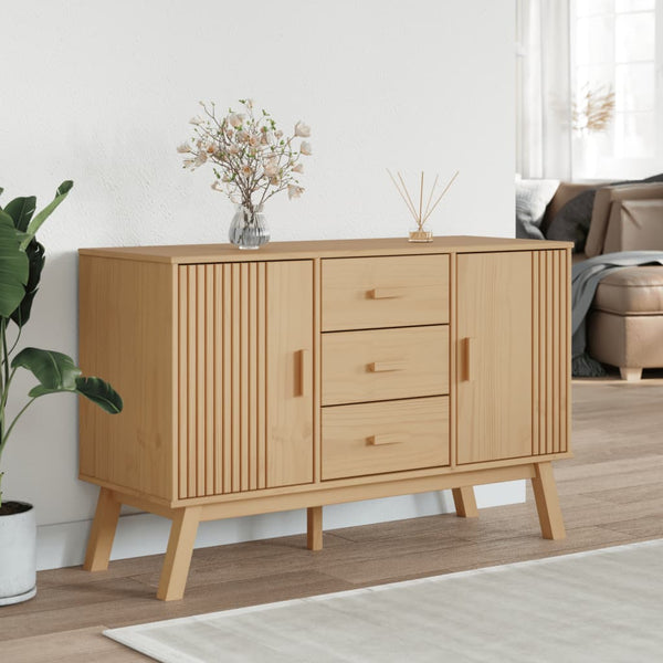 Sideboard OLDEN Braun Kiefer Massivholz