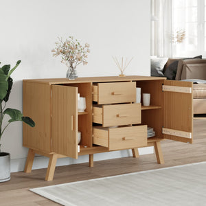 Sideboard OLDEN Braun Kiefer Massivholz