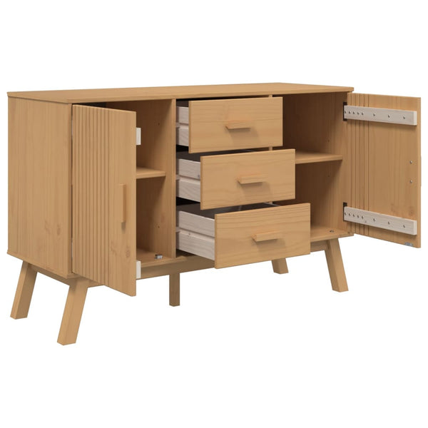 Sideboard OLDEN Braun Kiefer Massivholz
