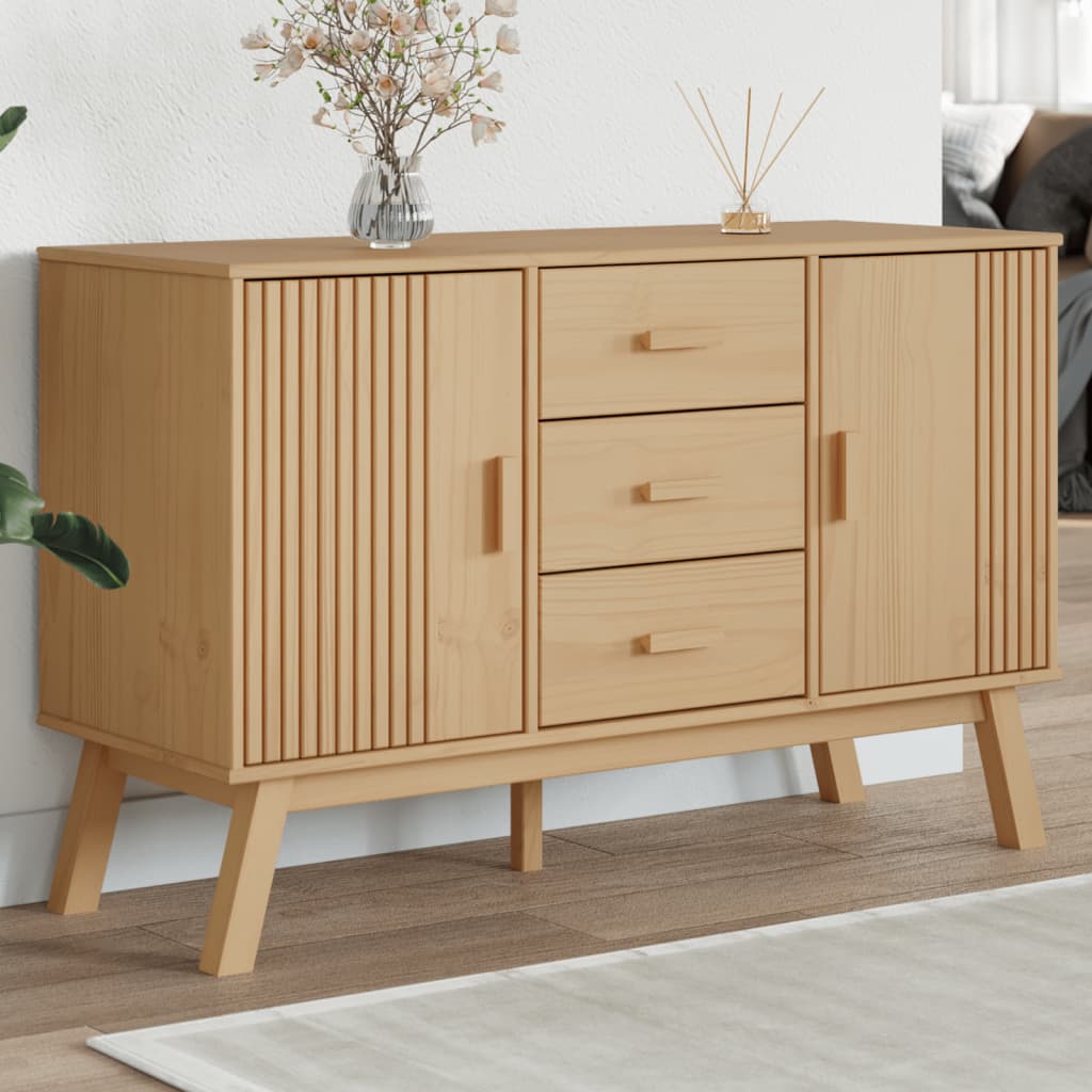 Sideboard OLDEN Braun Kiefer Massivholz