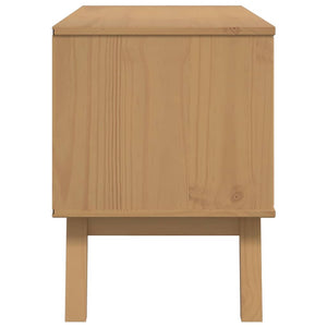 TV-Schrank Kiefer Massivholz Braun 114 cm