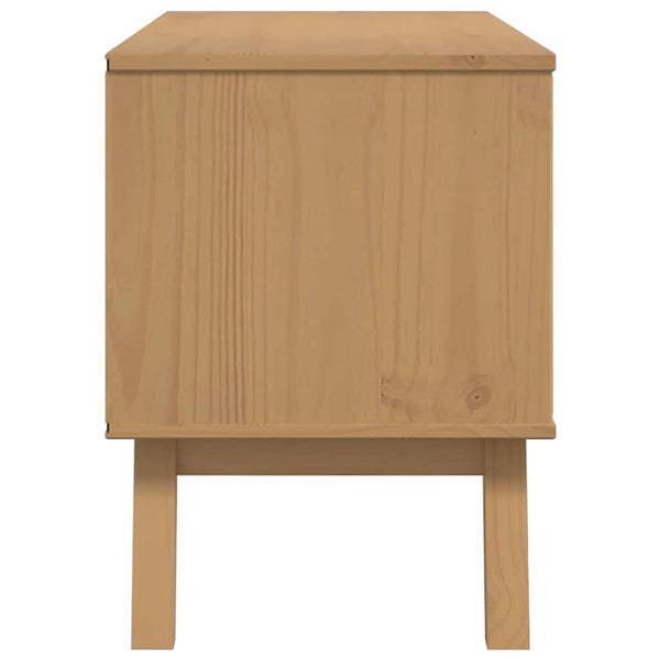 TV-Schrank Kiefer Massivholz Braun 114 cm