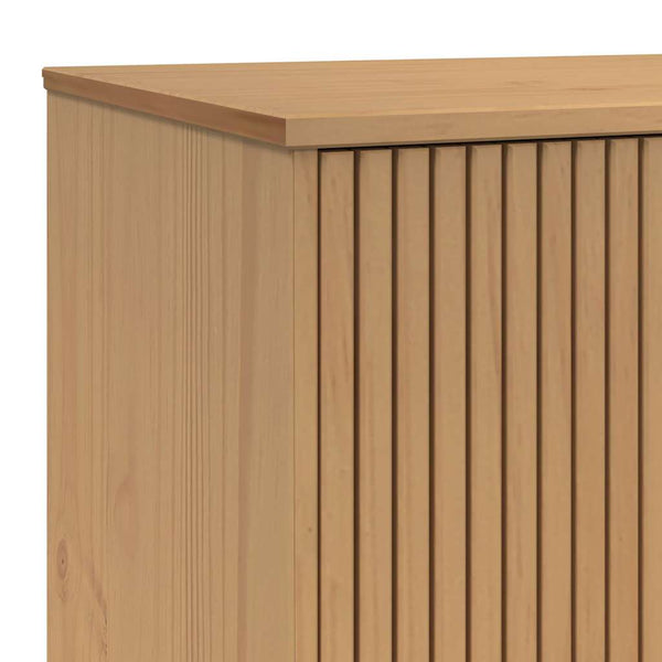 TV-Schrank Kiefer Massivholz Braun 114 cm