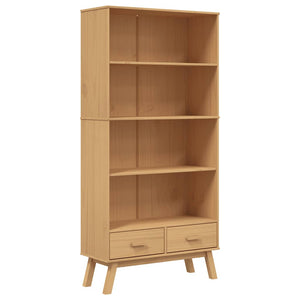 Bücherregal OLDEN Braun Kiefer Massivholz