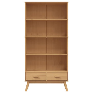 Bücherregal OLDEN Braun Kiefer Massivholz