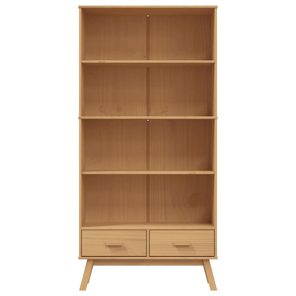Bücherregal OLDEN Braun Kiefer Massivholz