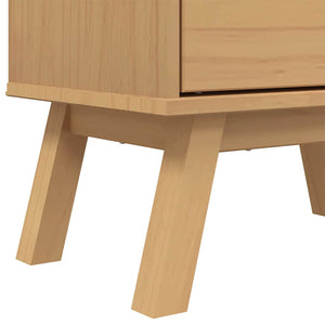 Schuhschrank Kiefer Massivholz Braun 55x120 cm