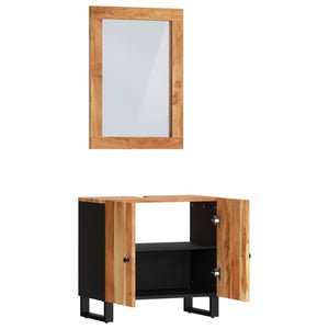 2-tlg. Badmöbel-Set Akazie Massivholz