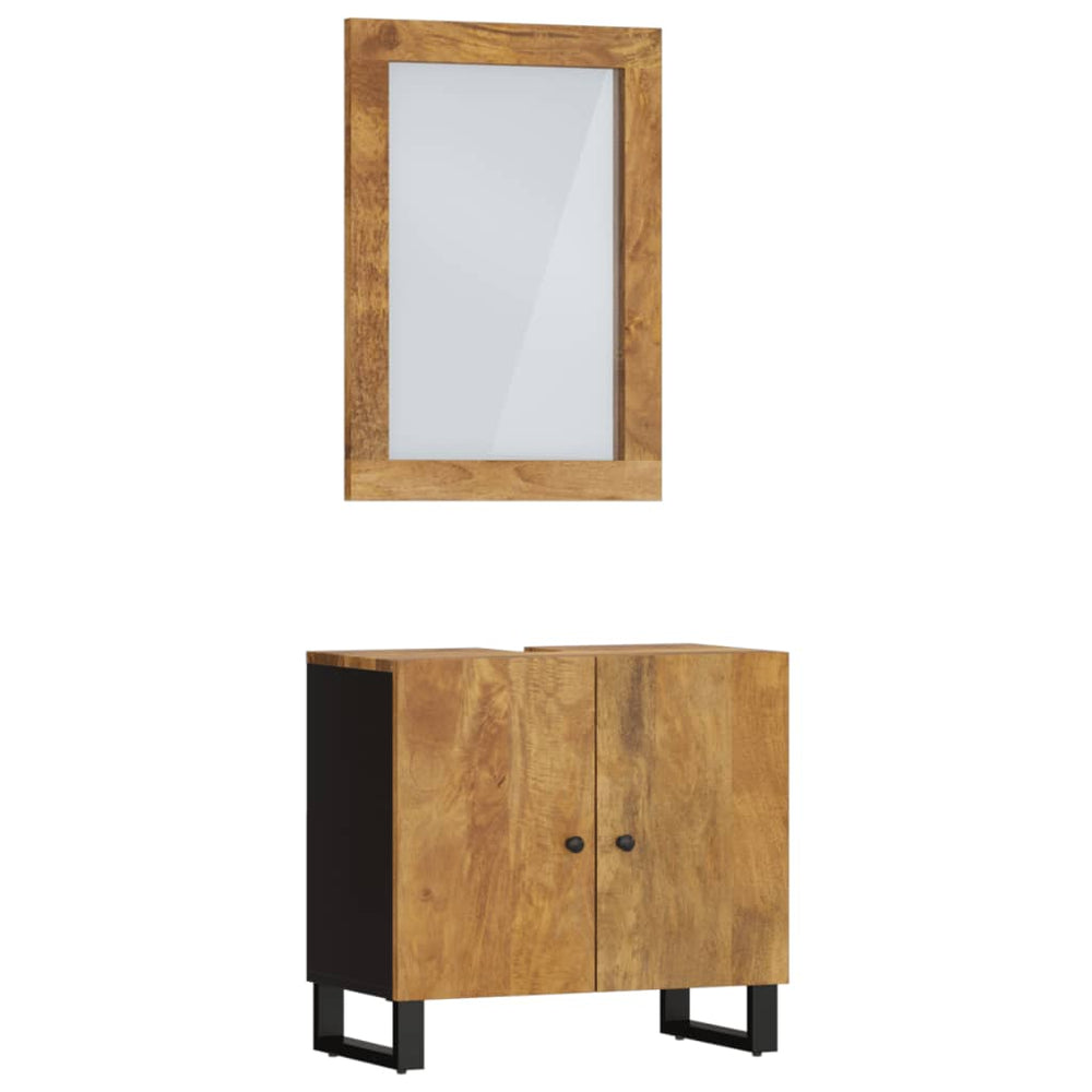 vidaXL Ensemble de meubles de salle de bain 2 pcs Bois de manguier massif