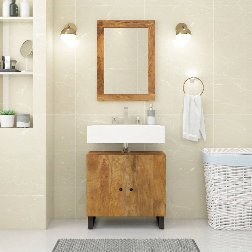 vidaXL Ensemble de meubles de salle de bain 2 pcs Bois de manguier massif