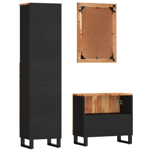 vidaXL Ensemble de meubles de salle de bain 3 pcs Bois d'acacia massif