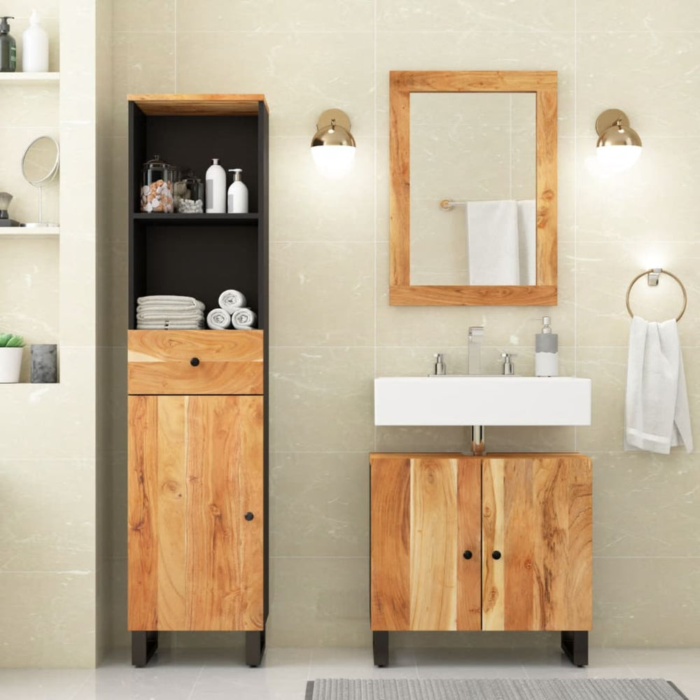 vidaXL Ensemble de meubles de salle de bain 3 pcs Bois d'acacia massif