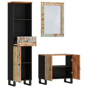 vidaXL 3-Piece Bathroom Furniture Set Solid Reclaimed Wood